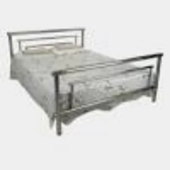 Polished Aluminium Bed