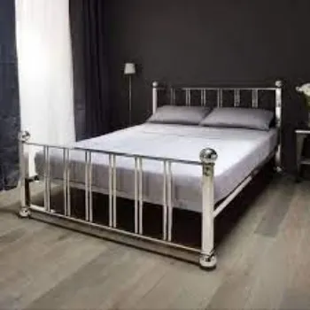 Polished Stainless Steel Bed