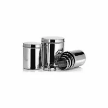   Plain Stainless Steel Canisters