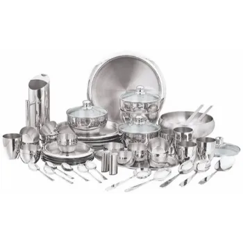 Designer Stainless Steel Dinner Set