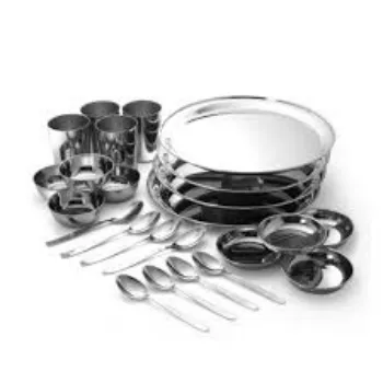 Polished Stainless Steel Dinner Set