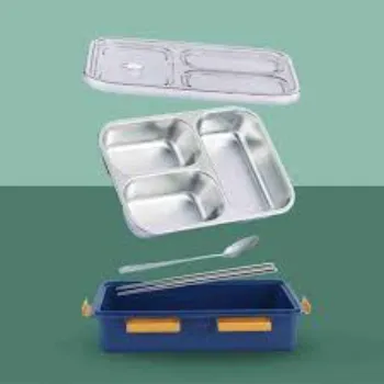  Easy To Carry Stainless Steel Lunch Box