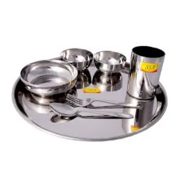 Antique Stainless Steel Thali
