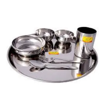 Pooja Craft & Embroidary Stainless Steel Thali