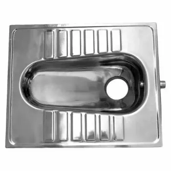 Polished Stainless Steel Toilet