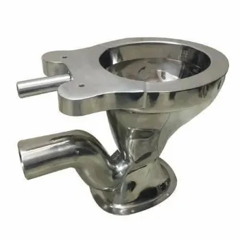 Polished Stainless Steel Toilet