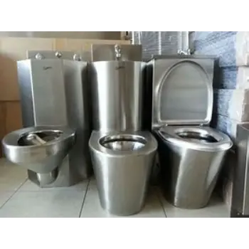 Polished Stainless Steel Toilet