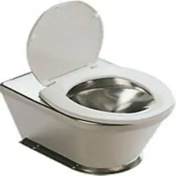 Polished Stainless Steel Toilet