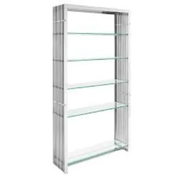Polished Steel Bookshelf