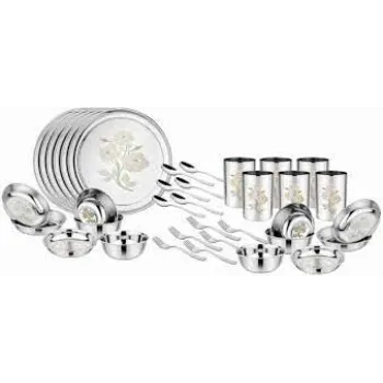 R N Stainless Steel Dinner Set