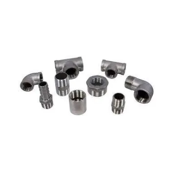 Steel Threaded Pipe Fittings Silver Color 