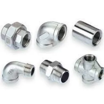 Steel Threaded Pipe Fittings Silver Color