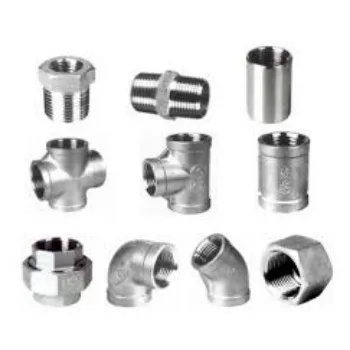Steel Threaded Pipe Fittings   Silver  Color 