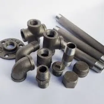 Steel Threaded Pipe Fittings Silver Color 