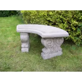 Fully Assembled Stone Garden Bench