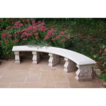 Polished Stone Garden Bench