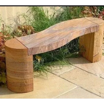 Stylish Stone Garden Bench