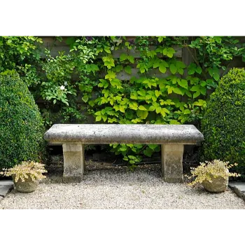 Plain Stone Garden Bench