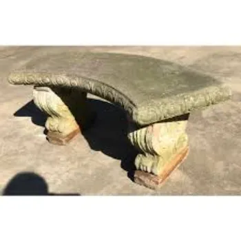 High Capacity  Stone Garden Bench