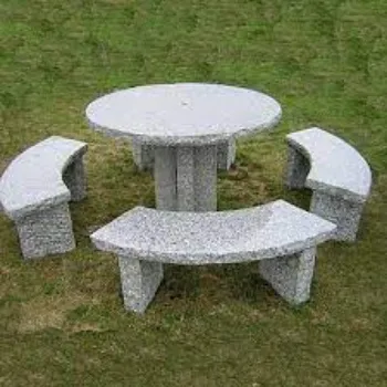 Round Stone Garden Bench