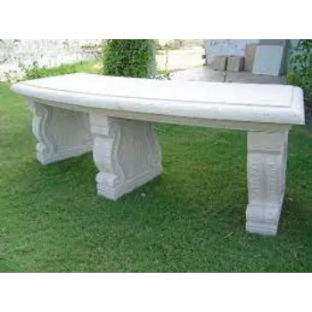 Attractive Stone Garden Bench