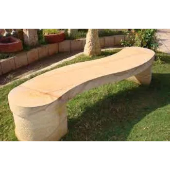 Attractive Stone Garden Bench