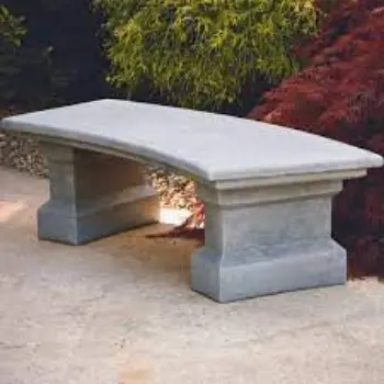 Modern Stone Garden Bench