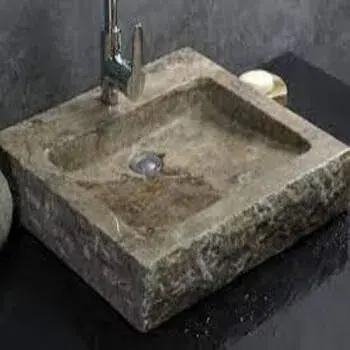 Polished stone sinks