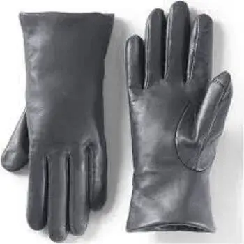 Grey Leather Custom Gloves 