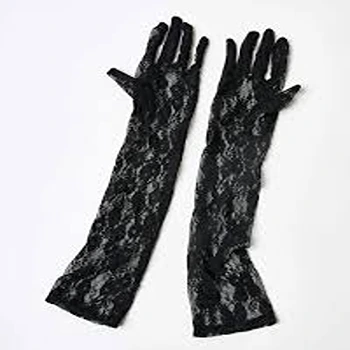 Lavish Black Printed Unisex Designer Gloves
