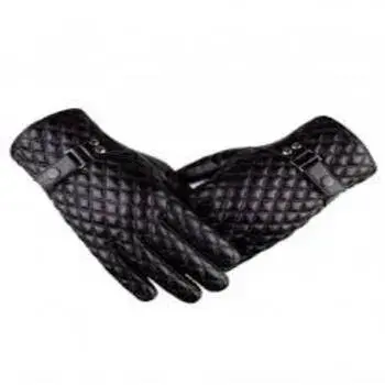 Stylish Black Leather Gloves