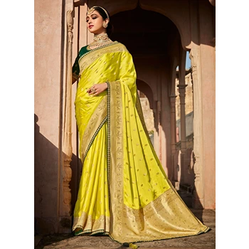 Bright Color Stylish Sarees For Ladies