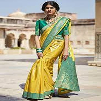Beautiful Yellow Stylish Saree