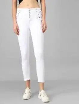 Women Skinny High Rise White Jeans