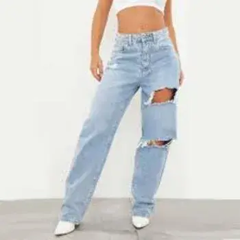 Modern Ladies Ribbed Jeans