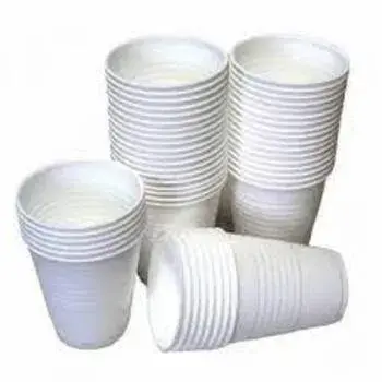 Round Disposable Plain Thermocol Glasses