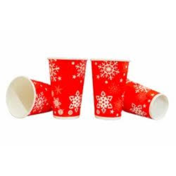 Red Printed Thermocol Glasses