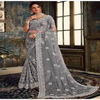 New Trendy Style Embroidery Sarees