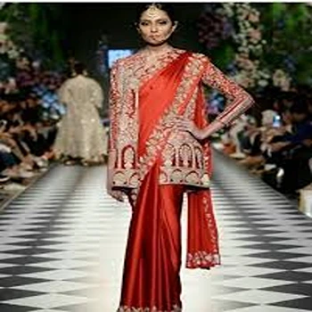 Ravishing Red Trendy Ladies Saree