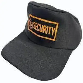 Black Unisex Security Cap