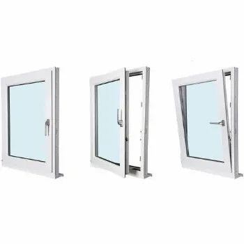 Coated UPVC Tilt Turn Window