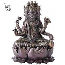 Hindu Brahma Metal Statue