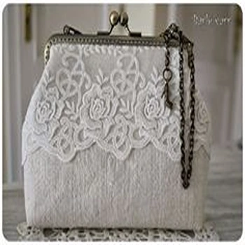 Luxurious Compact White  Original Embroidery Bag for Girls