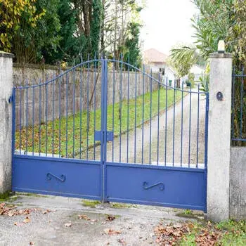 Blue color Wired shape door