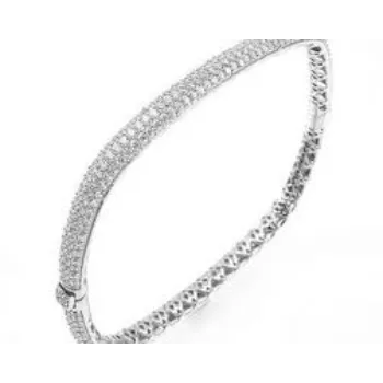 Smooth Texture White Gold Bangles 