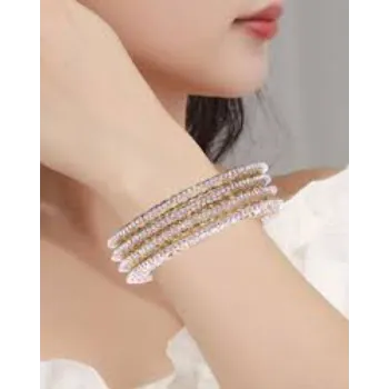Modern White Gold Bangles