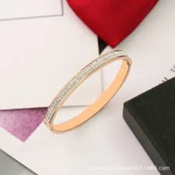 Polished White Gold Bangles