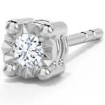 High Standard White Gold Earring