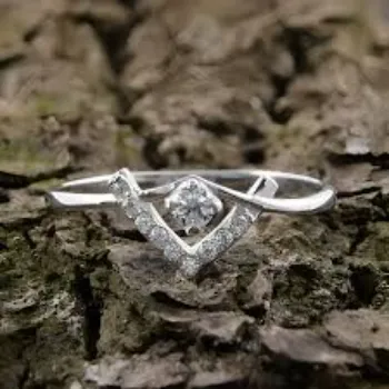 Shiny White Gold Ring