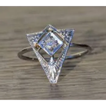 Smooth Texture White Gold Ring 